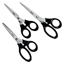 LEITZ® Scherenset 5426, 3-teilig, ergonomische Griffe, für Links-/Rechtshänder geeignet, L 165/185/200 mm, rostfreier Stahl/Kunststoff, schwarz