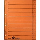 LEITZ® Trennblätter, DIN A4, Zahlen, 100 Stück, orange