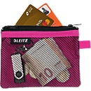 Leitz WOW Traveller Zip-Beutel, durchsichtiges Netzfach & blickdichtes Fach, Größe S, pink