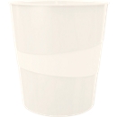 LEITZ® WOW Waste Bin, 15 l, pearl white
