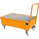 Lekbak type AW-F2, verrijdbaar, oranje RAL2000