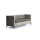 Leyform 3-Sitzer Sofa, B 1730 x T 600 x H 730 mm, 2-farbiger Stoffbezug und Mehrschichtholz, dunkelgraubraun/hellgraubraun