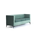 Leyform 3-Sitzer Sofa, B 1730 x T 600 x H 730 mm, 2-farbiger Stoffbezug und Mehrschichtholz, dunkelpetrol/hellpetrol