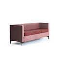 Leyform 3-Sitzer Sofa, B 1730 x T 600 x H 730 mm, 2-farbiger Stoffbezug und Mehrschichtholz, dunkelrot/hellrot