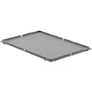 Lid, for EURO-sized boxes in the MF and LTF series, with hook, light gray