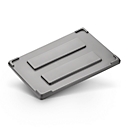 Lid for Noah transport and stacking containers with a volume of 354 or 535 l, W 1200 x D 800 x H 70 mm, gray