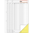 Livre de comptes lignes standard pour impression 300 KG429 sigel®, format A4 portrait, 2 x 50 feuilles