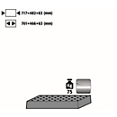 Lochblecheinsatz Standard für asecos Sicherheitsschränke der Q30, Q90 und S90 Serie, Edelstahl 1.4016, B 717 x T 482 x H 63 mm, bis 75 kg