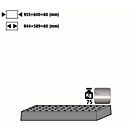 Lochblecheinsatz Standard für asecos Sicherheitsschränke der UB90 Serie, Edelstahl 1.4301, B 955 x T 600 x H 60 mm, bis 75 kg