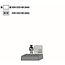 Lochblecheinsatz Standard für asecos Sicherheitsschränke der UB90 Serie, Stahlblech, lichtgrau, B 442 x T 345 x H 70 mm, bis 75 kg