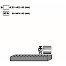 Lochblecheinsatz Standard für asecos Sicherheitsschränke der UB90 und UB30 Serie, Edelstahl 1.4301, B 955 x T 425 x H 60 mm, bis 75 kg