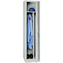 Locker, 1 door, W 400 x H 1800 mm, cylinder lock, luminous grey