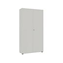 Locker 2-deurs, zonder akoestisch front, B 1000 x D 450 x H 2300 mm, zilverkleurig