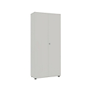 Locker 2-deurs, zonder akoestisch front, B 800 x D 450 x H 2300 mm, zilverkleurig