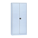 Locker, with central partition, luminous grey/luminous grey