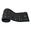 LogiLink Flexible Waterproof - Tastatur - PS/2, USB - QWERTZ - Deutsch - Schwarz