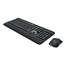 Logitech 920-008677 - Sans fil - RF sans fil - Clavier à membrane - QWERTZ - Noir - Souris incluse