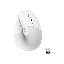 Logitech Lift for Business - vertikale Maus - Bluetooth, 2.4 GHz - Off-White
