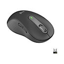 Logitech Signature M650 L LEFT - Maus - Größe L - Bluetooth, 2.4 GHz - Graphite