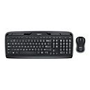 Logitech Wireless Combo MK330 - Tastatur-und-Maus-Set - kabellos - 2.4 GHz - US International - Schwarz