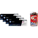Lot de cartouches d'impression HP Color LaserJet 131A (CYMK), noir + Celebrations, GRATUIT