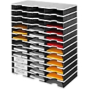 LOT station de tri styrodoc Standard styro®, format C4, 12 étages/3 rangées/36 compartiments gris/noir