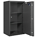 Lyra 4 safe, weerstandsklasse I volgens EN 1143-1, volume 84 l, deur rechts scharnierend, dubbelbaard slot met 2 sleutels, 2 legborden, incl. verankeringsmateriaal, B 500 x D 420 x H 750 mm, grafietgrijs RAL 7024