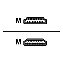 M-CAB - Ultra High Speed - HDMI-Kabel mit Ethernet - HDMI männlich zu HDMI männlich - 5 m - Schwarz