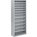 Magazinregal, 1690 mm hoch, 11 Böden, ohne Kästen, hellsilber