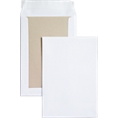 Mailing bag, B5, cardboard back and self-sealing, without window, white, 250 pieces