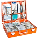 Mallette de premiers secours MULTI, remplie avec DIN 13169 (étendue), L 400 x P 300 x H 150 mm, plastique ABS, orange
