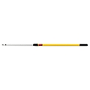 Manche télescopique pour les balais Rubbermaid® Hygen™ Quick-Connect, système de connexion rapide, avec manche, L 1,21-182 m, aluminium, jaune-noir-blanc.