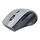 Manhattan Curve Wireless Mouse, Grey/Black, Adjustable DPI (800, 1200 or 1600dpi), 2.4Ghz (up to 10m), USB, Optical, Five Button with Scroll Wheel, USB micro receiver, 2x AAA batteries (included), Low friction base, Three Year Warranty, Blister - ...