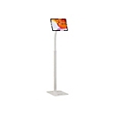 Manhattan Floor Stand (Anti theft) for Tablet and iPad, Universal, 360° Rotation, Tilt +20° to -110°, White, Lockable, Tablets 7.9" to 11", Height adjustable 790 to 1190mm,Extendable clamps: height 200 to 246mm/width 129 to 181mm,Can be bolted to ...