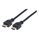 Manhattan HDMI Cable with Ethernet (CL3 rated, suitable for In-Wall use), 4K@60Hz (Premium High Speed), 2m, Male to Male, Black, Ultra HD 4k x 2k, In-Wall rated, Fully Shielded, Gold Plated Contacts, Lifetime Warranty, Polybag - HDMI-Kabel mit Eth...