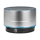 Manhattan Metallic Bluetooth Speaker (Clearance Pricing), Splashproof, Range 10m, microSD card reader, Aux 3.5mm connector, USB-A charging cable included (5V charging), Silver, Three Years Warranty - Lautsprecher - tragbar - kabellos