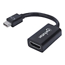 Manhattan Mini DisplayPort 1.2 to HDMI Adapter Cable, 1080p@60Hz, 12cm, Male to Female, Black, Three Year Warranty, Polybag - Videoadapter - DisplayPort / HDMI - 12 cm