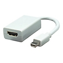 Manhattan Passiver Mini-DisplayPort auf HDMI-Adapter, Mini DisplayPort Stecker auf HDMI Buchse, passiv, Polybag-Verpackung — ideal for Mac-Computer - Videoadapter - DisplayPort / HDMI - 17 cm