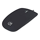 Manhattan Silhouette Sculpted USB Wired Mouse, Black, 1000dpi, USB-A, Optical, Lightweight, Flat, Three Button with Scroll Wheel, Three Year Warranty, Blister - Maus - rechts- und linkshändig - optisch - 3 Tasten - kabelgebunden