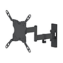 Manhattan TV & Monitor Mount, Wall, Full Motion, 1 screen, Screen Sizes: 13-42", Black, VESA 75x75 to 200x200mm, Max 20kg, Tilt & Swivel with 3 Pivots, Lifetime Warranty - Klammer - für LCD TV - massiver Stahl - Schwarz - Bildschirmgröße: 33-111.8...