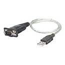 Manhattan USB-A to Serial Converter cable, 45cm, Male to Male, Serial/RS232/COM/DB9, Prolific PL-2303RA Chip, Black/Silver cable, Three Year Warranty, Blister - Kabel USB / seriell - USB zu DB-9 - 45 cm