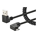 Manhattan - USB-Kabel - USB (nur Strom) (M) gewinkelt zu 4-poliger Micro-USB Typ B (nur Stromversorgung) (M) gewinkelt - USB 2.0 - 3 A - 1 m