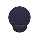 Manhattan Wrist Gel Support Pad and Mouse Mat, Blue, 241 Ã— 203 Ã— 40 mm, non slip base, Lifetime Warranty, Card Retail Packaging - Mauspad mit Handgelenkpolsterkissen