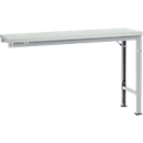 Manuflex aanbouwtafel UNIVERSAL Speciaal, 1500 x 800 mm, melamine lichtgrijs, aluminium zilver