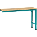 Manuflex aanbouwtafel UNIVERSAL Speciaal, 1500 x 800 mm, multiplex natuur, waterblauw