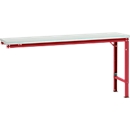 Manuflex aanbouwtafel UNIVERSAL Speciaal, 1750 x 800 mm, kunststof lichtgrijs, robijnrood