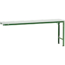 Manuflex aanbouwtafel UNIVERSAL Speciaal, 2000 x 800 mm, kunststof lichtgrijs, resedagroen