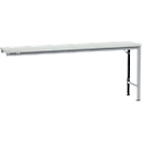 Manuflex aanbouwtafel UNIVERSAL Speciaal, 2000 x 800 mm, melamine lichtgrijs, aluminium zilver