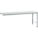Manuflex aanbouwtafel UNIVERSAL Speciaal, tafelblad kunststof, 2000 x 1000, aluminium zilver