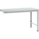 Manuflex aanbouwtafel UNIVERSAL Speciaal, tafelblad melamine, 1500 x 1000, aluminium zilver